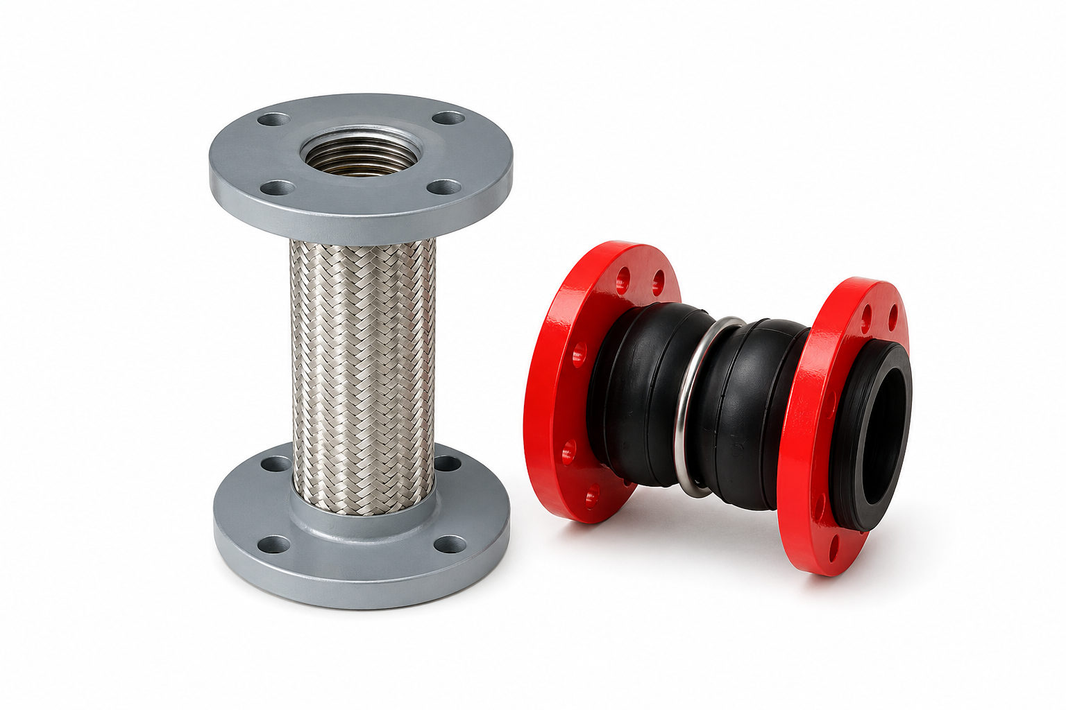 EPDM and stainless steel braided flexible connectors