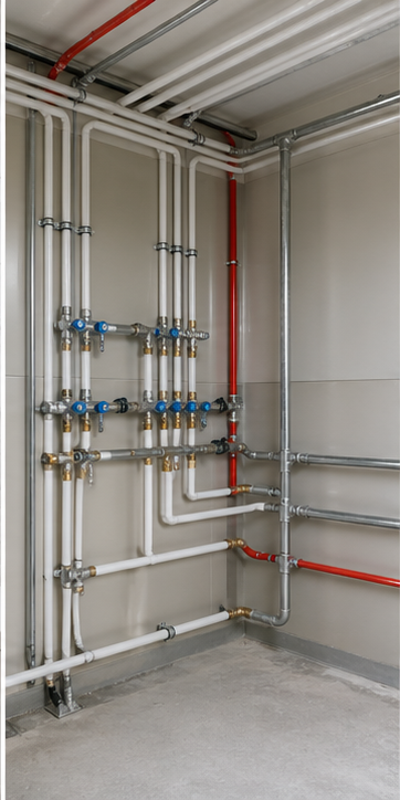 PEX potable water distribution in a healthcare fit-out