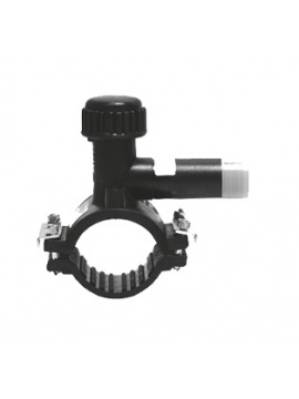Gas tapping tee with excess flow valve