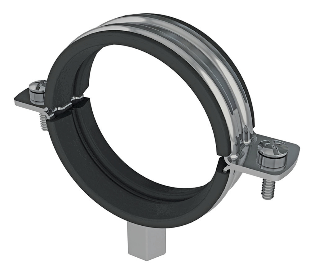 Rubber lined split clamp