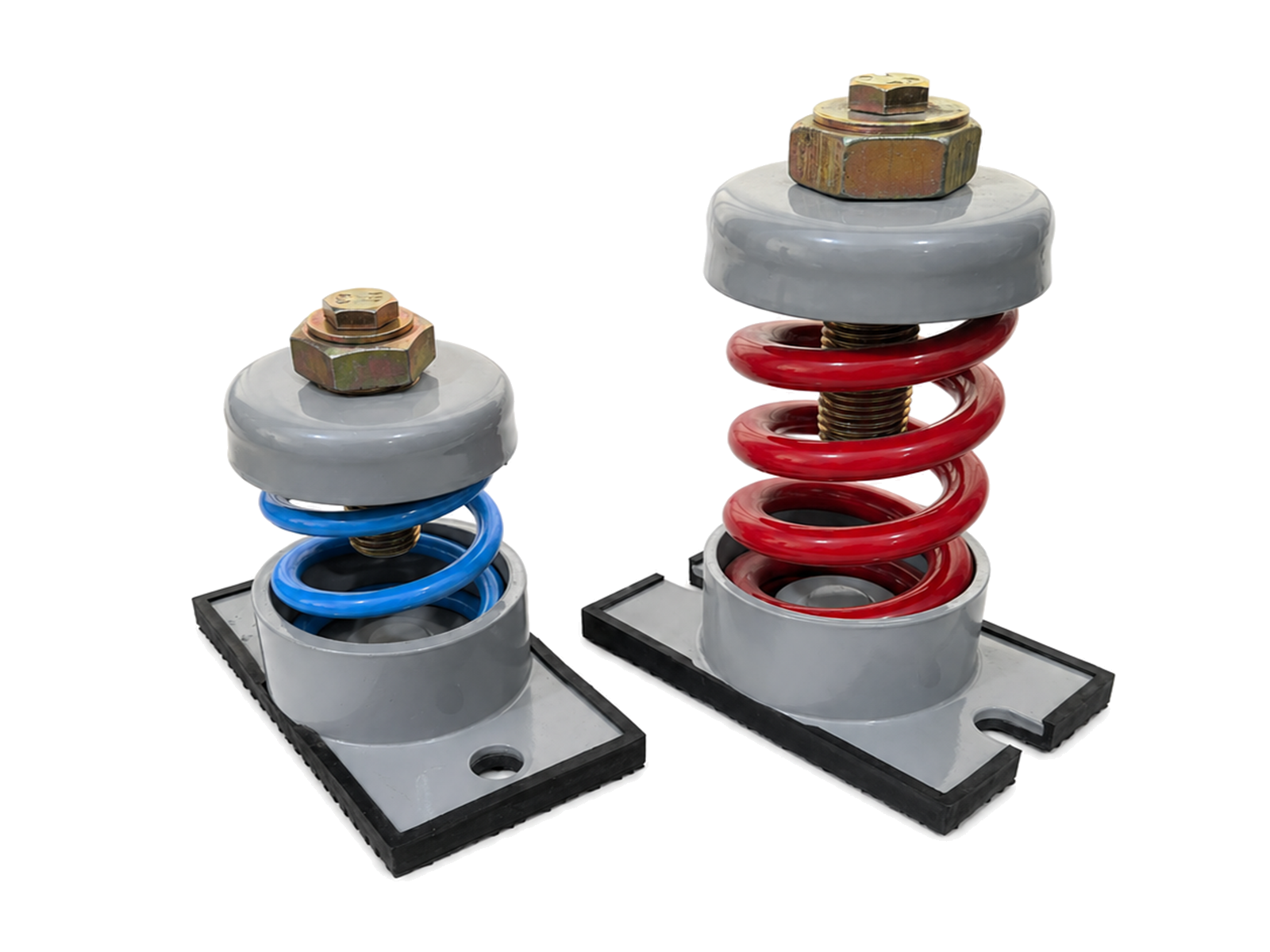 Open spring mount vibration isolator